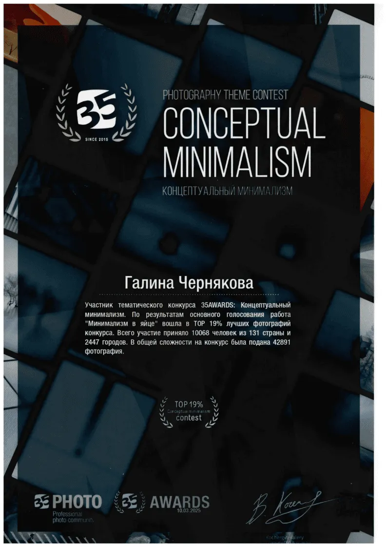 35AWARDS Концептуальный минимализм 2025